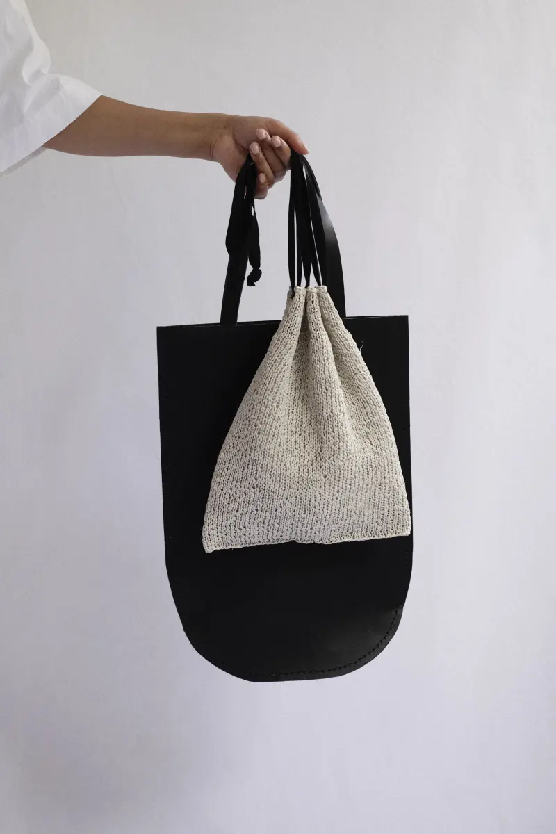 LAB 22 Claudia Bertini - Knit Bag sand LAB